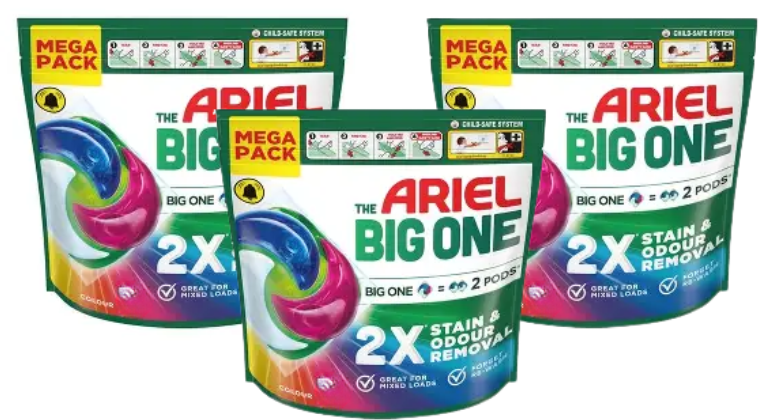 Ariel The Big One Colour Laundry Pods 69 washes (23 Washes x 3)